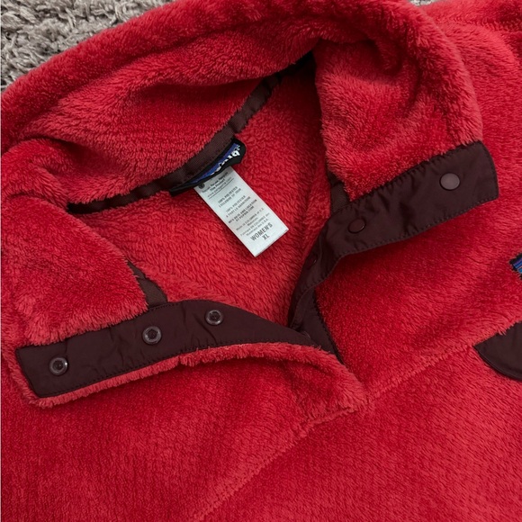 Patagonia Women’s Red Fleece Sweater Sz Xl - Picture 4 of 5